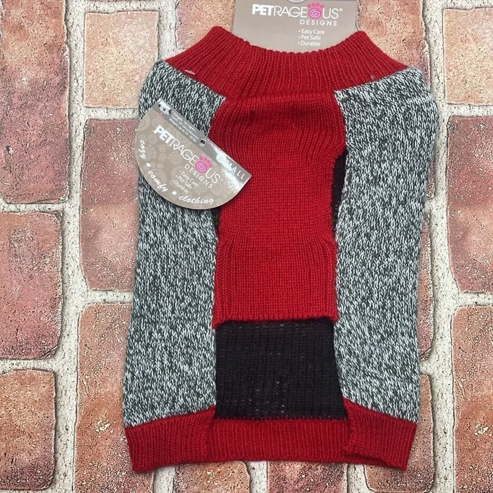 Dog Pet Cozy Holiday Sweater Outfits Christmas 2-Pack Size XS